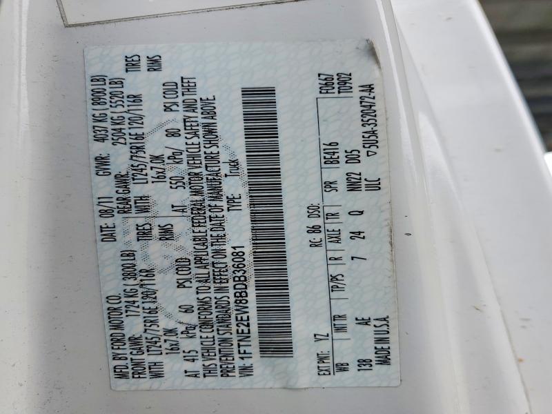 Продаж на аукціоні авто 2011 Ford E250, vin: 1FTNE2EW8BDB36081, номер лоту: 68572506