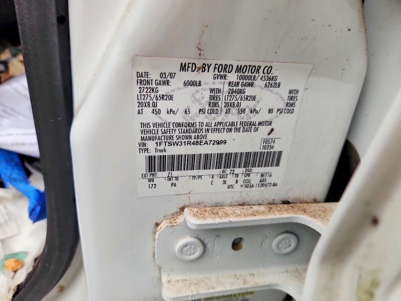 Aukcja sprzedaży 2008 Ford F350, vin: 1FTSW31R48EA72999, numer aukcji: 66835226