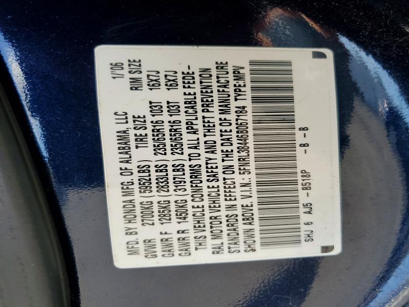 Aukcja sprzedaży 2006 Honda Odyssey, vin: 5FNRL38446B067184, numer aukcji: 68713106