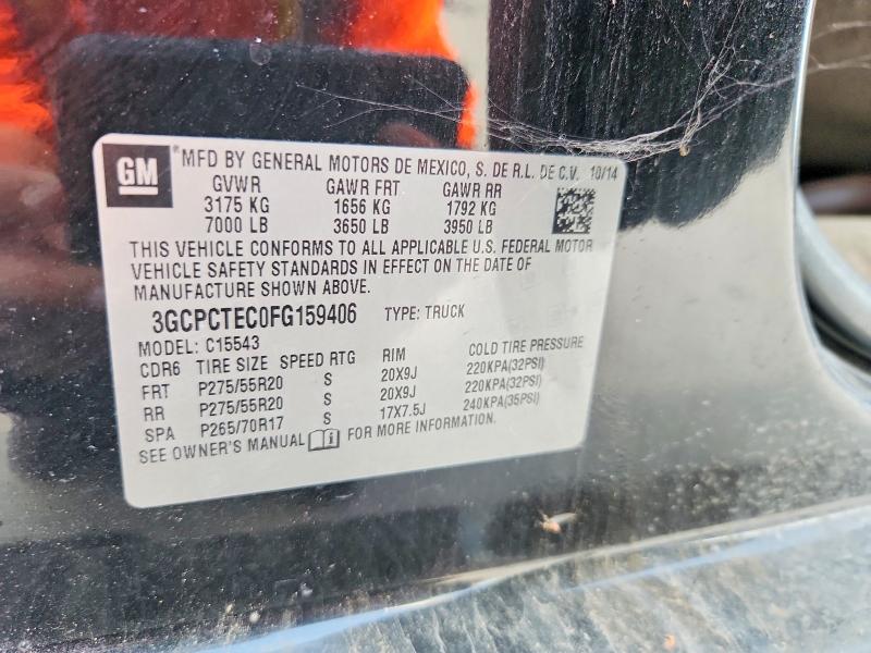 Продаж на аукціоні авто 2015 Chevrolet Silverado, vin: 3GCPCTEC0FG159406, номер лоту: 64085516