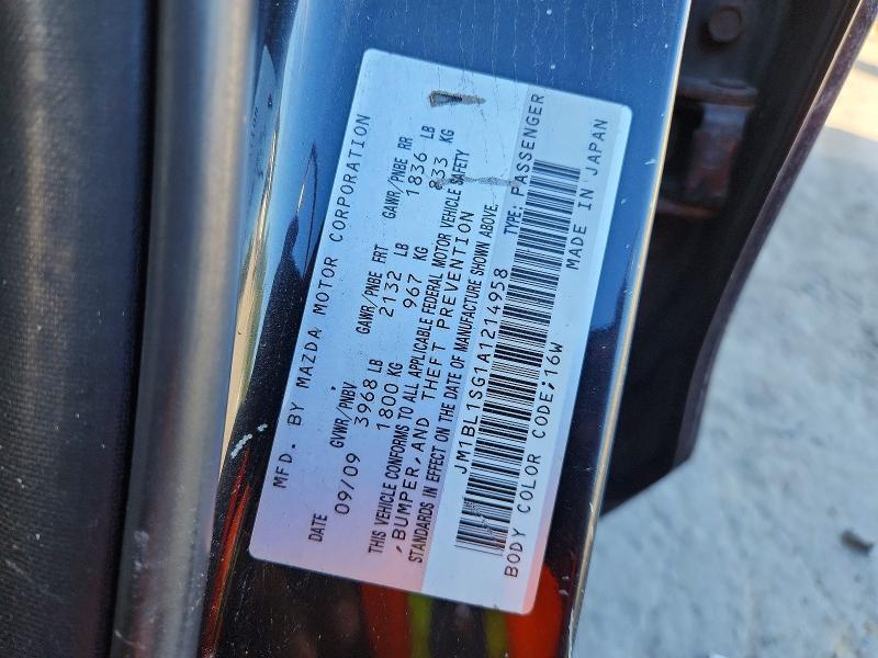 Aukcja sprzedaży 2010 Mazda 3, vin: JM1BL1SG1A1214958, numer aukcji: 69185926