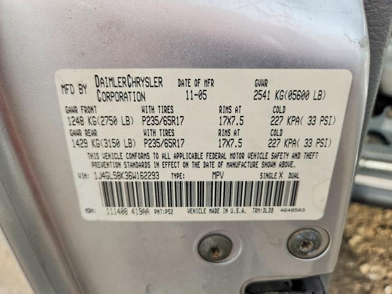 Aukcja sprzedaży 2006 Jeep Liberty, vin: 1J4GL58K36W162293, numer aukcji: 70911886