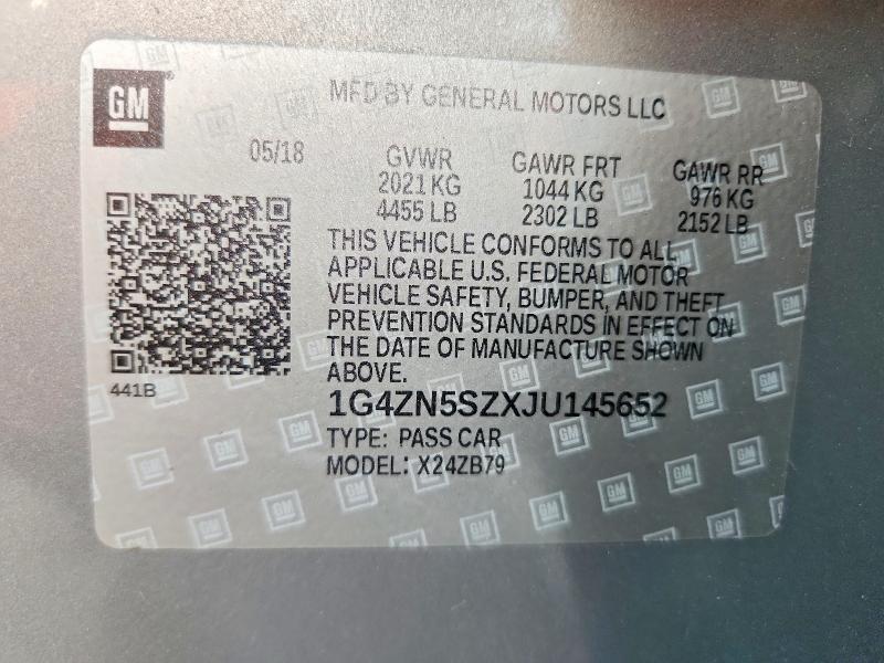 Aukcja sprzedaży 2018 Buick Lacrosse, vin: 1G4ZN5SZXJU145652, numer aukcji: 67990516
