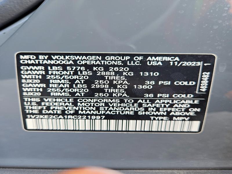 Aukcja sprzedaży 2024 Volkswagen Atlas Cross Sport, vin: 1V2KE2CA1RC221997, numer aukcji: 69599466