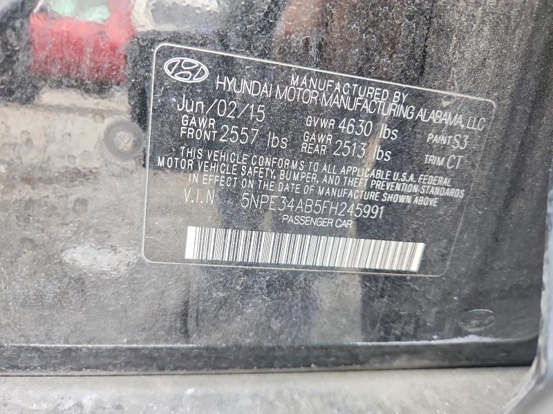 2015 Hyundai Sonata მანქანა იყიდება აუქციონზე, vin: 5NPE34AB5FH245991, აუქციონის ნომერი: 69574066