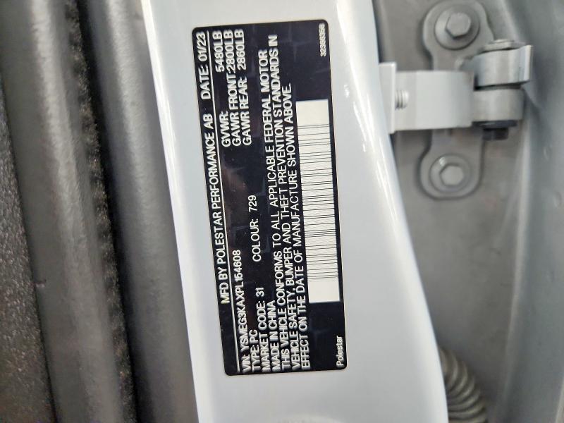 Продажа на аукционе авто 2023 Polestar 2, vin: YSMEG3KAXPL154608, номер лота: 69628046