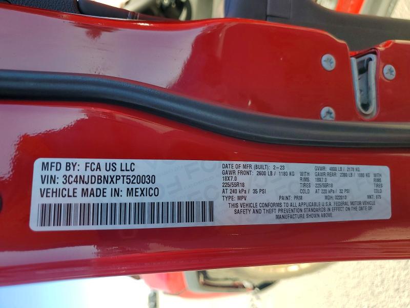 2023 Jeep Compass მანქანა იყიდება აუქციონზე, vin: 3C4NJDBNXPT520030, აუქციონის ნომერი: 70057866