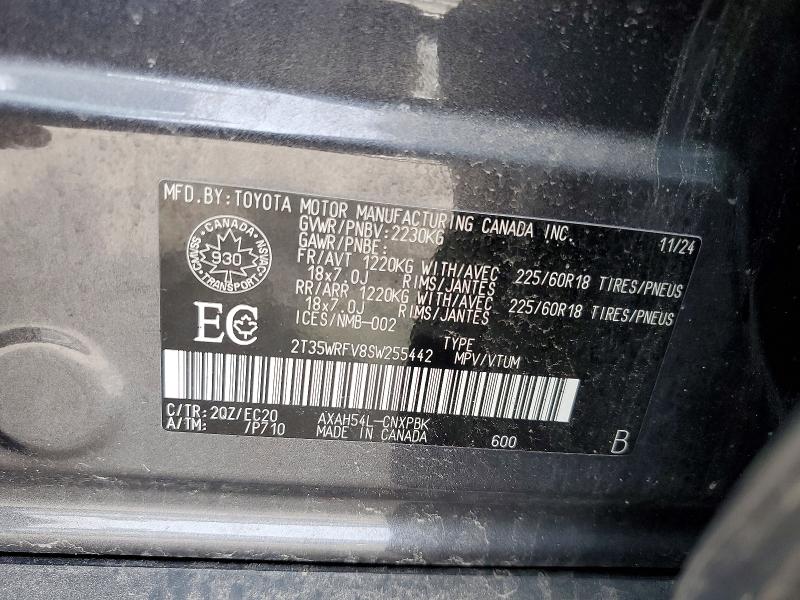 Aukcja sprzedaży 2025 Toyota Rav4, vin: 2T35WRFV8SW255442, numer aukcji: 67785176