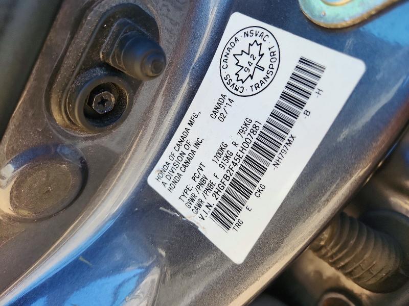 Aukcja sprzedaży 2014 Honda Civic, vin: 2HGFB2F45EH007881, numer aukcji: 69787006