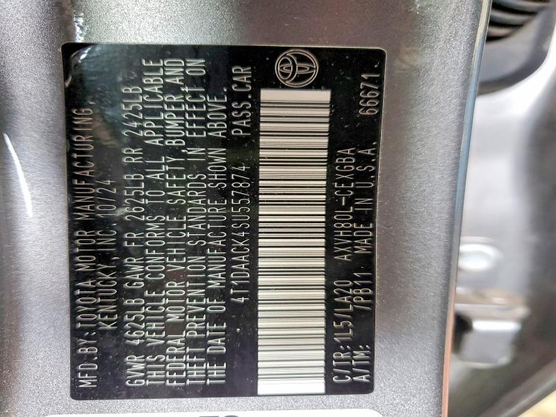 Продажа на аукционе авто 2025 Toyota Camry, vin: 4T1DAACK4SU557874, номер лота: 67714686