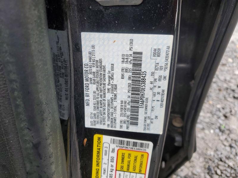 Продажа на аукционе авто 2014 Ford Fusion, vin: 1FA6P0H70E5388435, номер лота: 69644646