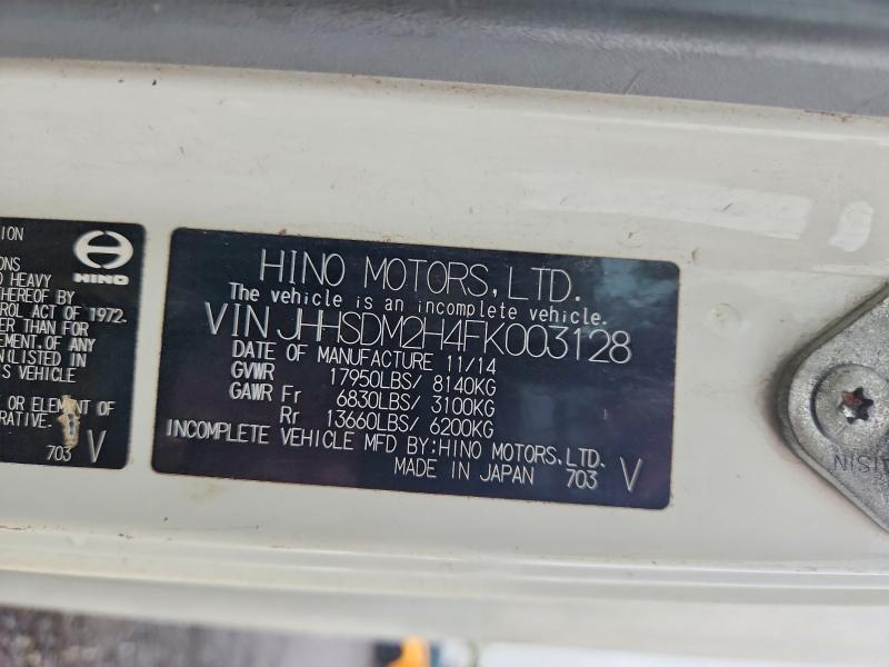 Продажа на аукционе авто 2015 Hino 195, vin: JHHSDM2H4FK003128, номер лота: 69698356