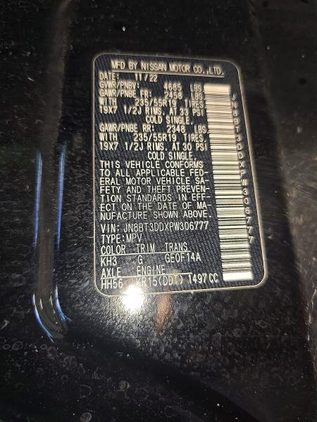 69613566 :رقم المزاد ، JN8BT3DDXPW206777 vin ، 2023 Nissan Rogue مزاد بيع