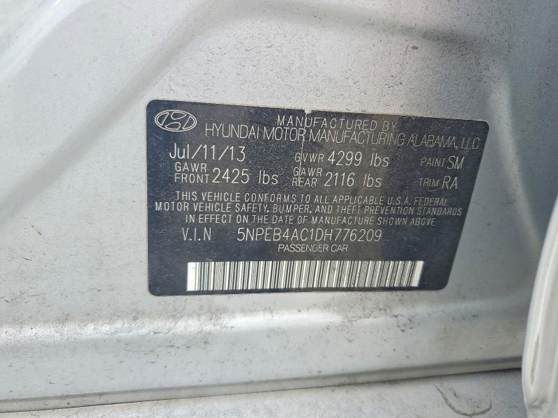 Aukcja sprzedaży 2013 Hyundai Sonata, vin: 5NPEB4AC1DH776209, numer aukcji: 69844656
