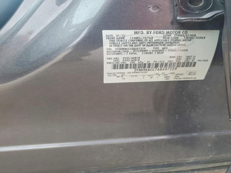 Продаж на аукціоні авто 2010 Ford Flex, vin: 2FMHK6CC7ABA97229, номер лоту: 69158966