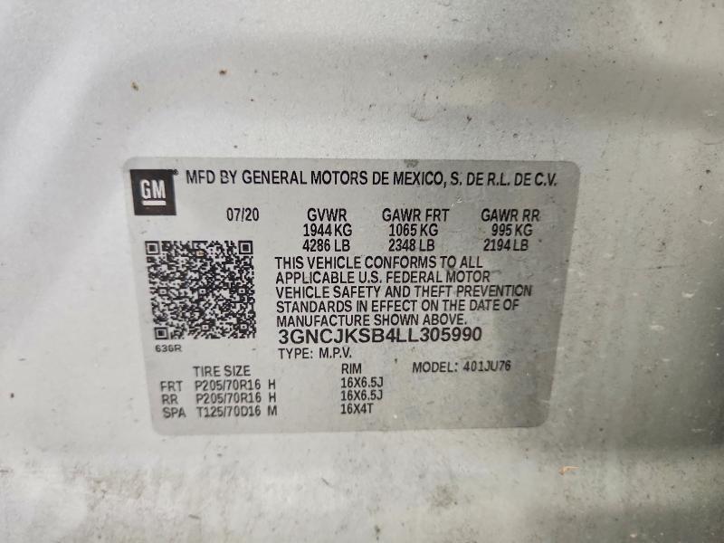 Продажа на аукционе авто 2020 Chevrolet Trax, vin: 3GNCJKSB4LL305990, номер лота: 67290066