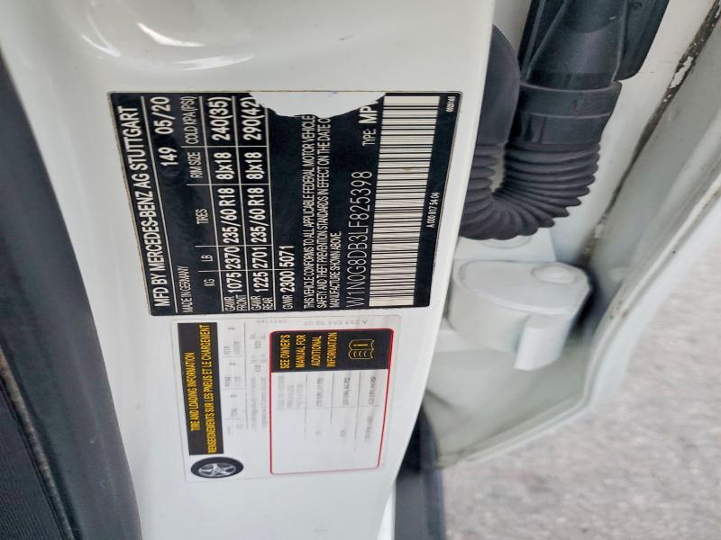 70262786 :رقم المزاد ، W1N0GBDB3LFB25398 vin ، 2020 Mercedes-benz Glc مزاد بيع