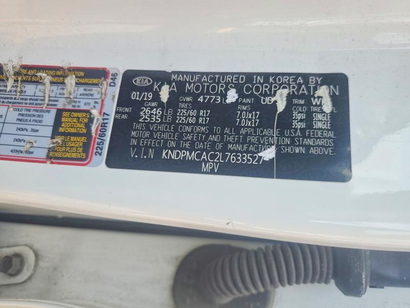 67042456 :رقم المزاد ، KNDPMCAC2L7633527 vin ، 2020 Kia Sportage مزاد بيع