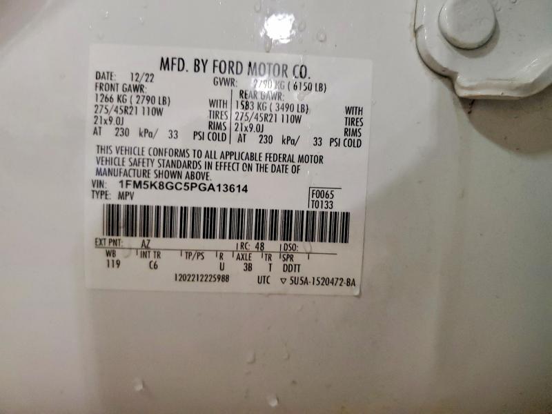 Продаж на аукціоні авто 2023 Ford Explorer, vin: 1FM5K8GC5PGA13614, номер лоту: 69479846
