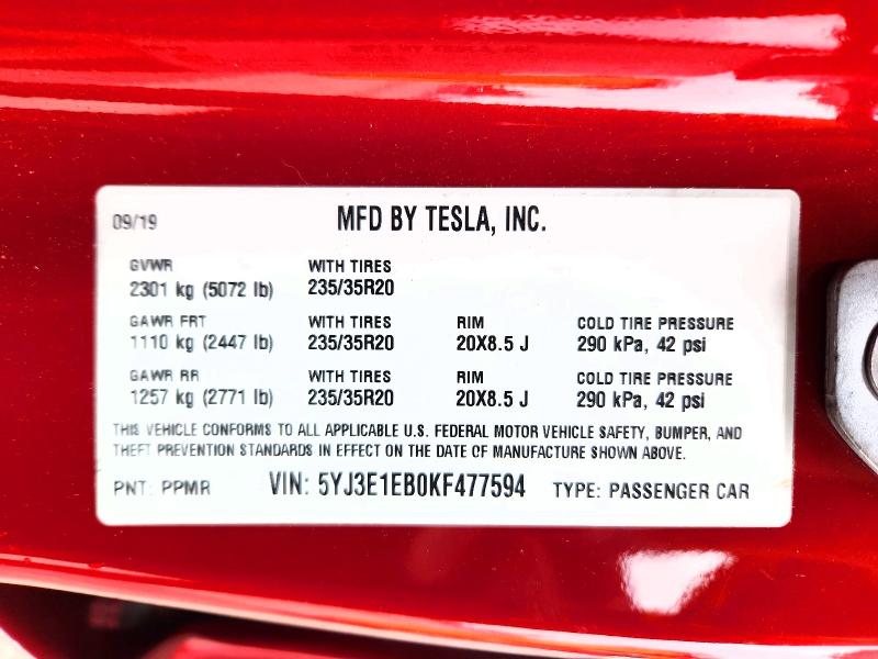 Продажа на аукционе авто 2019 Tesla Model 3, vin: 5YJ3E1EB0KF477594, номер лота: 69337966
