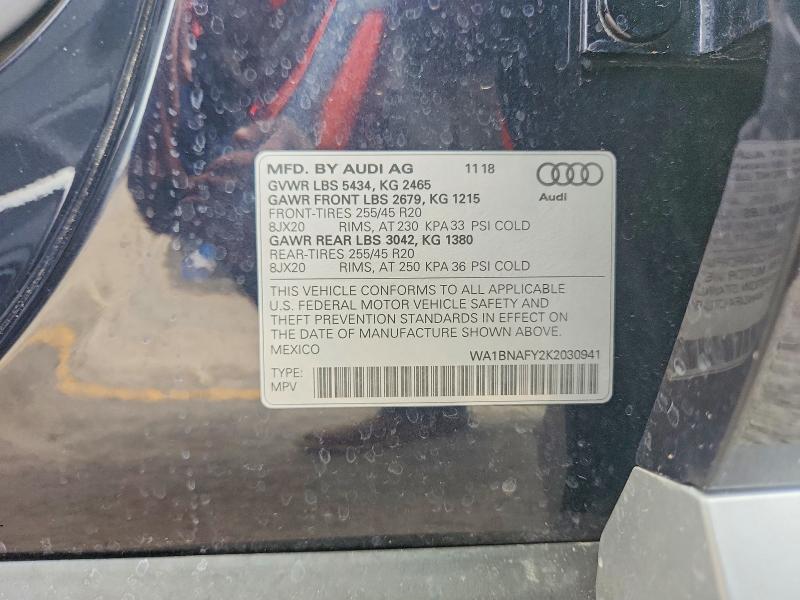 Aukcja sprzedaży 2019 Audi Q5, vin: WA1BNAFY2K2030941, numer aukcji: 66538856