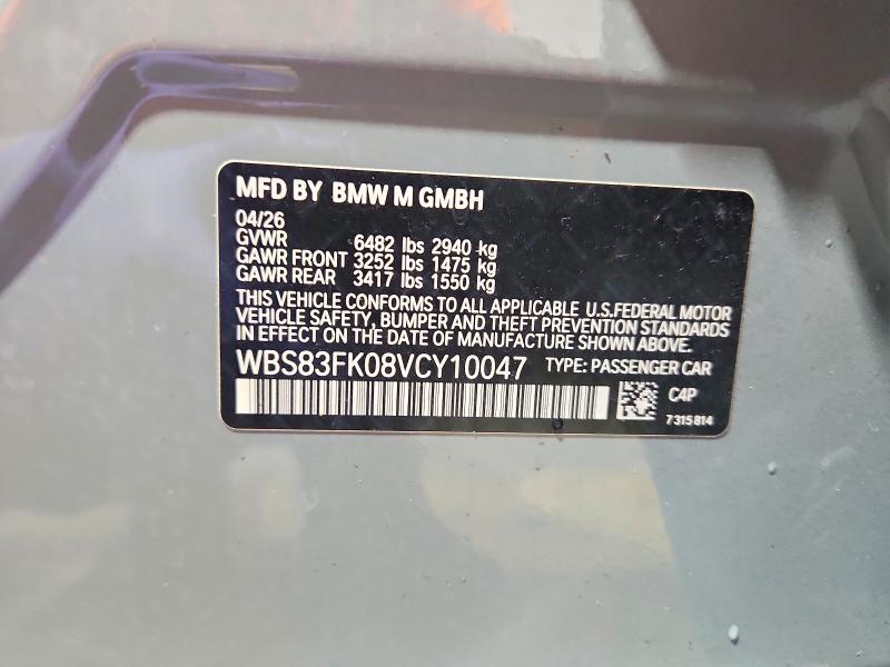 Продаж на аукціоні авто 2027 Bmw M5, vin: WBS83FK08VCY10047, номер лоту: 66628756