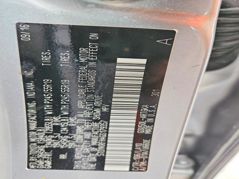 Aukcja sprzedaży 2016 Toyota Highlander, vin: 5TDYKRFH4GS179357, numer aukcji: 70151156