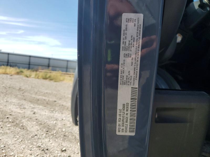 2020 Ram Promaster 3500 მანქანა იყიდება აუქციონზე, vin: 3C6URVJG1LE143669, აუქციონის ნომერი: 65958016
