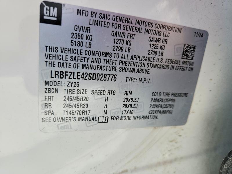 Aukcja sprzedaży 2025 Buick Envision, vin: LRBFZLE42SD028776, numer aukcji: 68164176