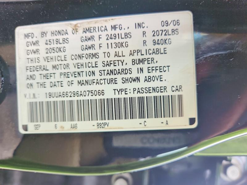 70804596 :رقم المزاد ، 19UUA66296A075066 vin ، 2006 Acura 3.2tl مزاد بيع