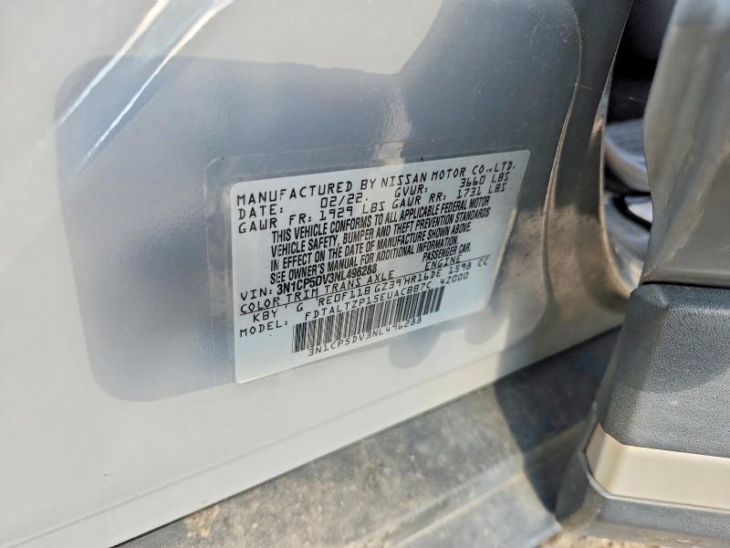 2022 Nissan Kicks მანქანა იყიდება აუქციონზე, vin: 3N1CP5DV3NL496288, აუქციონის ნომერი: 70984506
