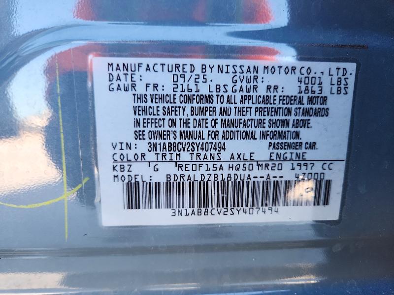 Aukcja sprzedaży 2025 Nissan Sentra, vin: 3N1AB8CV2SY407494, numer aukcji: 66994966