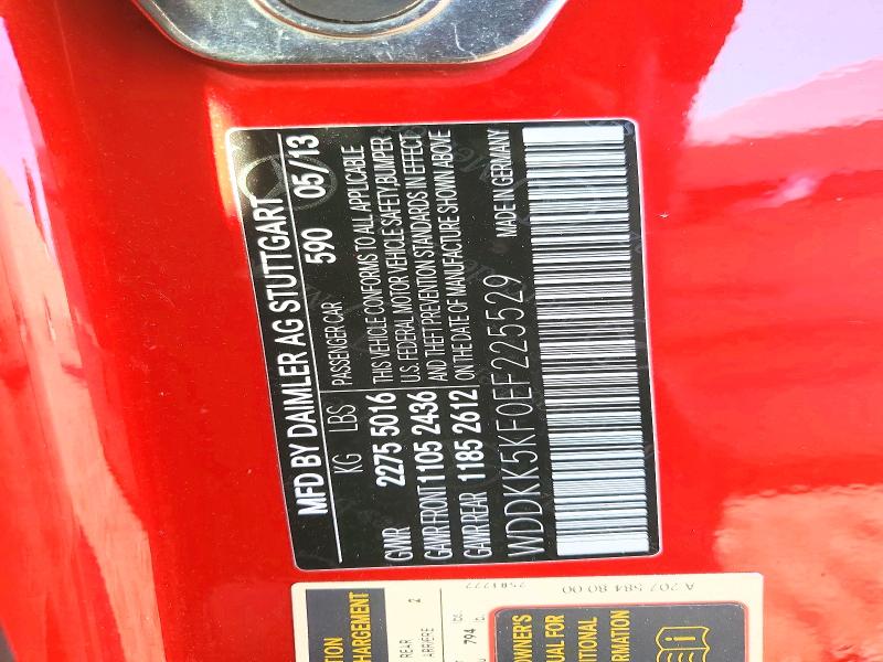 71296326 :رقم المزاد ، WDDKK5KF0EF225529 vin ، 2014 Mercedes-benz E مزاد بيع