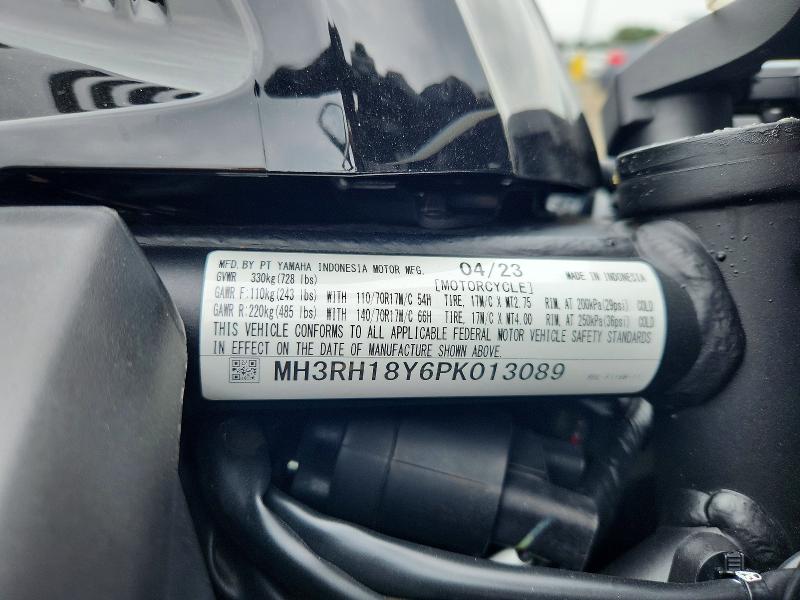 Aukcja sprzedaży 2023 Yamaha Yzfr3, vin: MH3RH18Y6PK013089, numer aukcji: 69541196