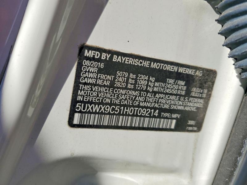 Продаж на аукціоні авто 2017 Bmw X3, vin: 5UXWX9C51H0T09214, номер лоту: 69507286