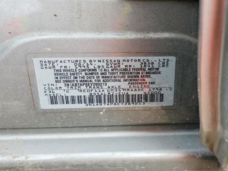 Aukcja sprzedaży 2014 Nissan Sentra, vin: 3N1AB7AP8EY289213, numer aukcji: 69484526