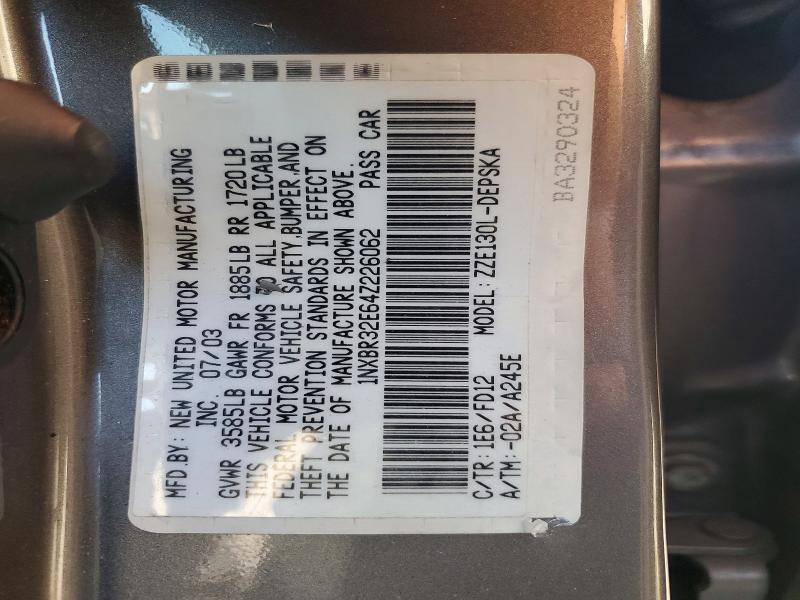 Продажа на аукционе авто 2004 Toyota Corolla, vin: 1NXBR32E64Z226062, номер лота: 69821146
