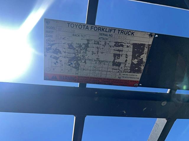 65414496 :رقم المزاد ، 8FGCU2078492 vin ، 2016 Toyt Forklift مزاد بيع