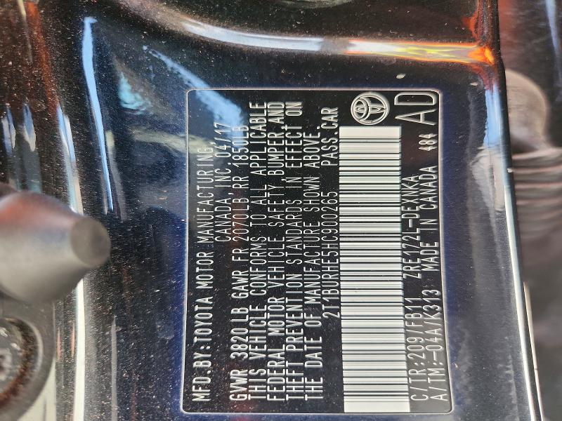 Aukcja sprzedaży 2017 Toyota Corolla, vin: 2T1BURHE5HC900265, numer aukcji: 67885216