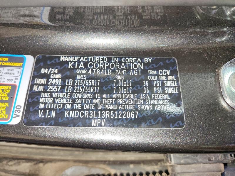 69921686 :رقم المزاد ، KNDCR3L13R5122067 vin ، 2024 Kia Niro مزاد بيع