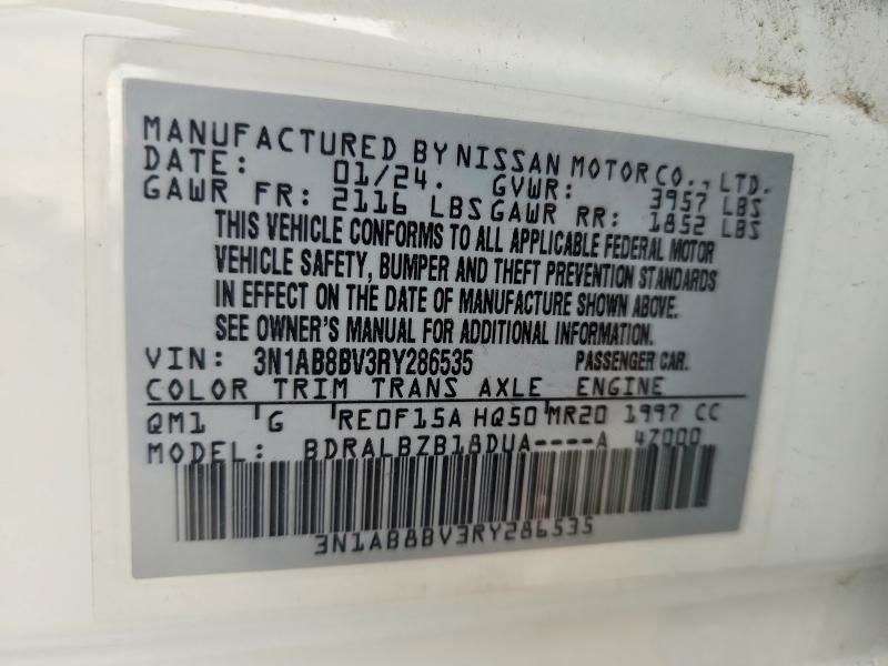 Aukcja sprzedaży 2024 Nissan Sentra, vin: 3N1AB8BV3RY286535, numer aukcji: 67370936