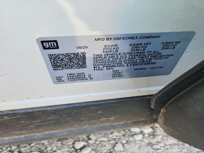Aukcja sprzedaży 2026 Chevrolet Trailblazer, vin: KL79MUSL1TB024940, numer aukcji: 70488106