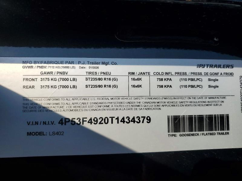 Продажа на аукционе авто 2026 Pj Unknown, vin: 4P53F4920T1434379, номер лота: 67336126