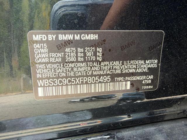 2015 Bmw M3 მანქანა იყიდება აუქციონზე, vin: WBS3C9C5XFP805495, აუქციონის ნომერი: 71112036