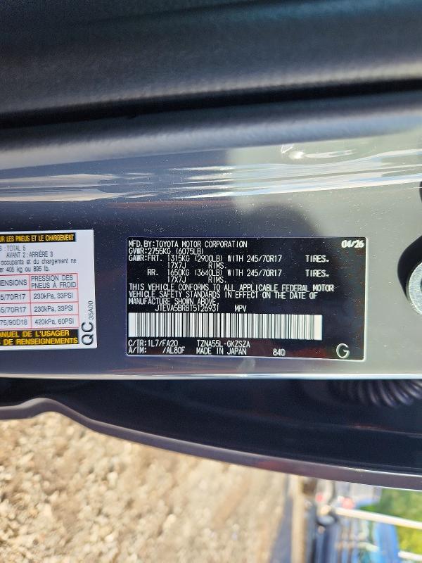 Продажа на аукционе авто 2026 Toyota 4runner, vin: JTEVA5BR8T5126931, номер лота: 69891916