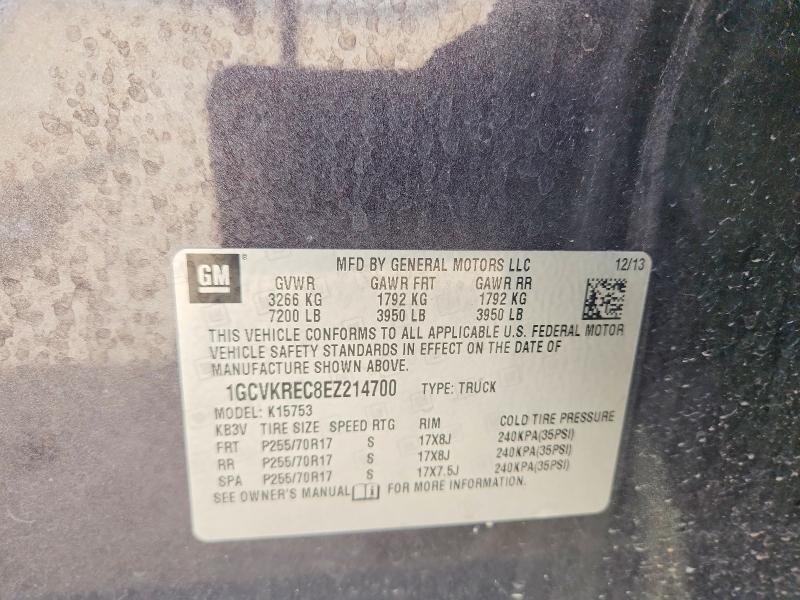 Aukcja sprzedaży 2014 Chevrolet Silverado, vin: 1GCVKREC8EZ214700, numer aukcji: 70250476