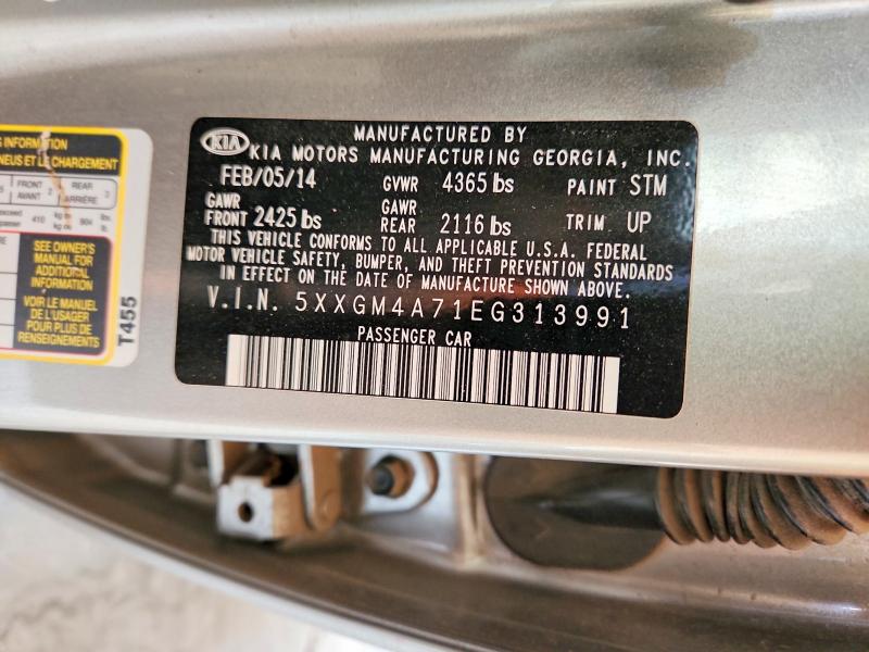 Продаж на аукціоні авто 2014 Kia Optima, vin: 5XXGM4A71EG313991, номер лоту: 68405676