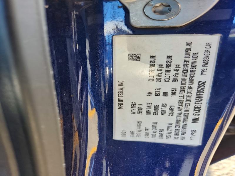 Продажа на аукционе авто 2021 Tesla Model 3, vin: 5YJ3E1EA5MF052852, номер лота: 66734386