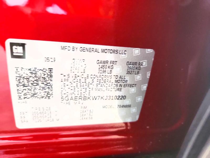 2019 Buick Enclave მანქანა იყიდება აუქციონზე, vin: 5GAERBKW7KJ310220, აუქციონის ნომერი: 69081816
