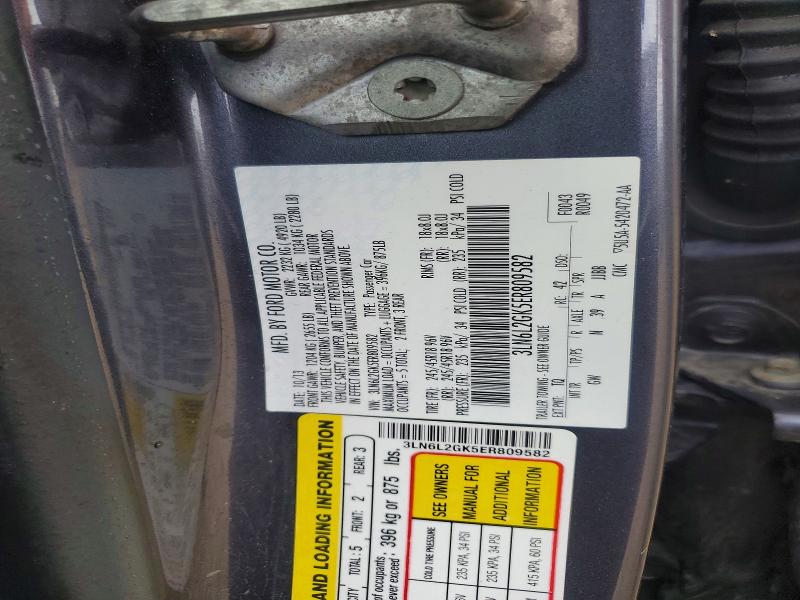 Продажа на аукционе авто 2014 Lincoln Mkz, vin: 3LN6L2GK5ER809582, номер лота: 68185136
